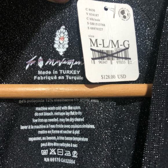 Fp Movement Flash Forward Onesize Jumpsuit Black Size M/L $128 NWT - Picture 7 of 9